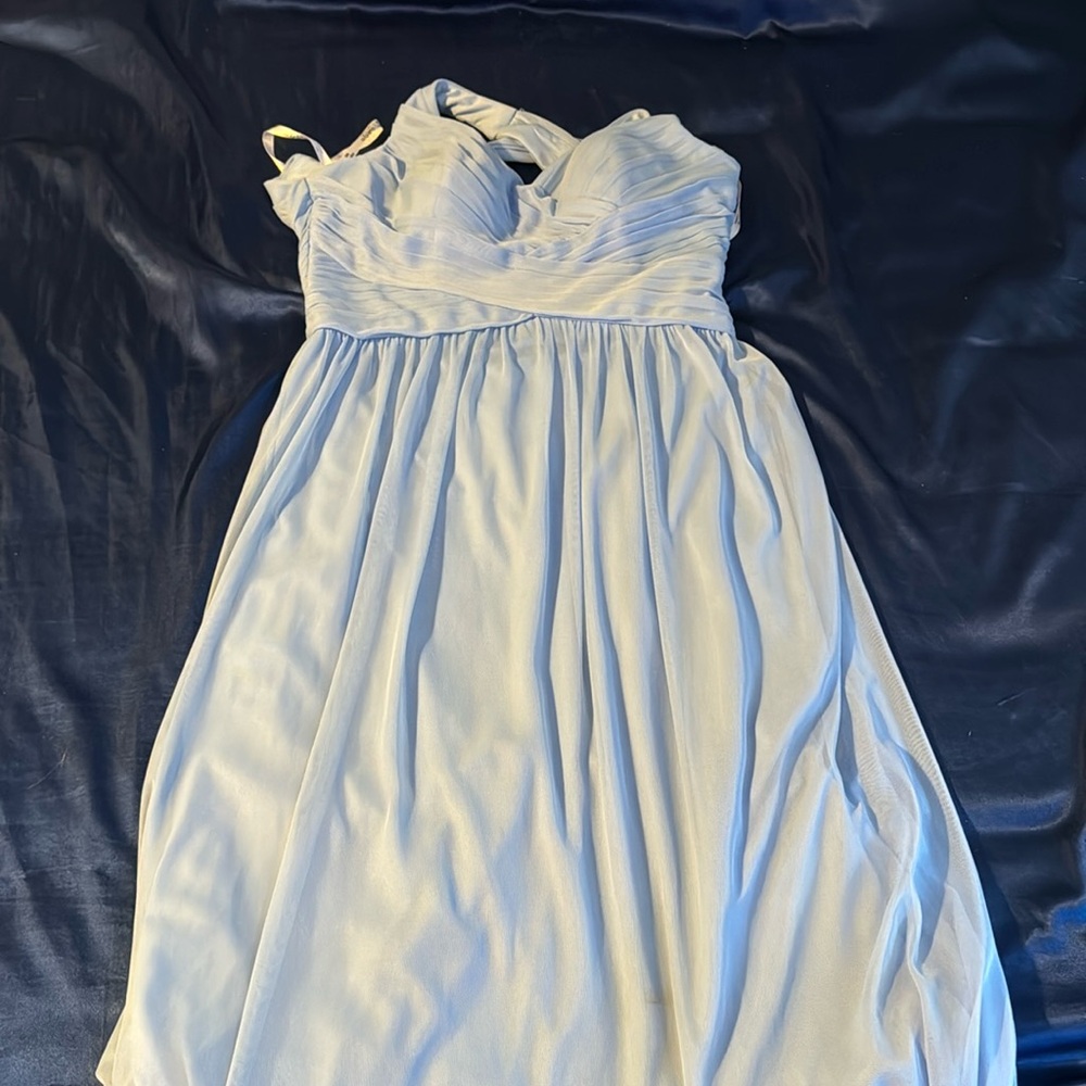 Steal blue bridesmaid dress